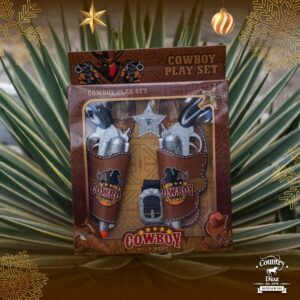 Juguete de doble Pistolas con Funda Café